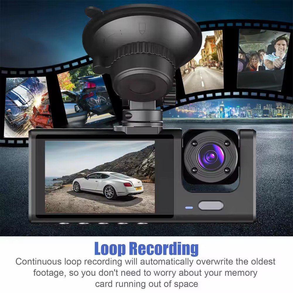 2-Inch Screen Wifi Link 1080P HD Dashcam with Night Vision 2 or 3 Lenses📸