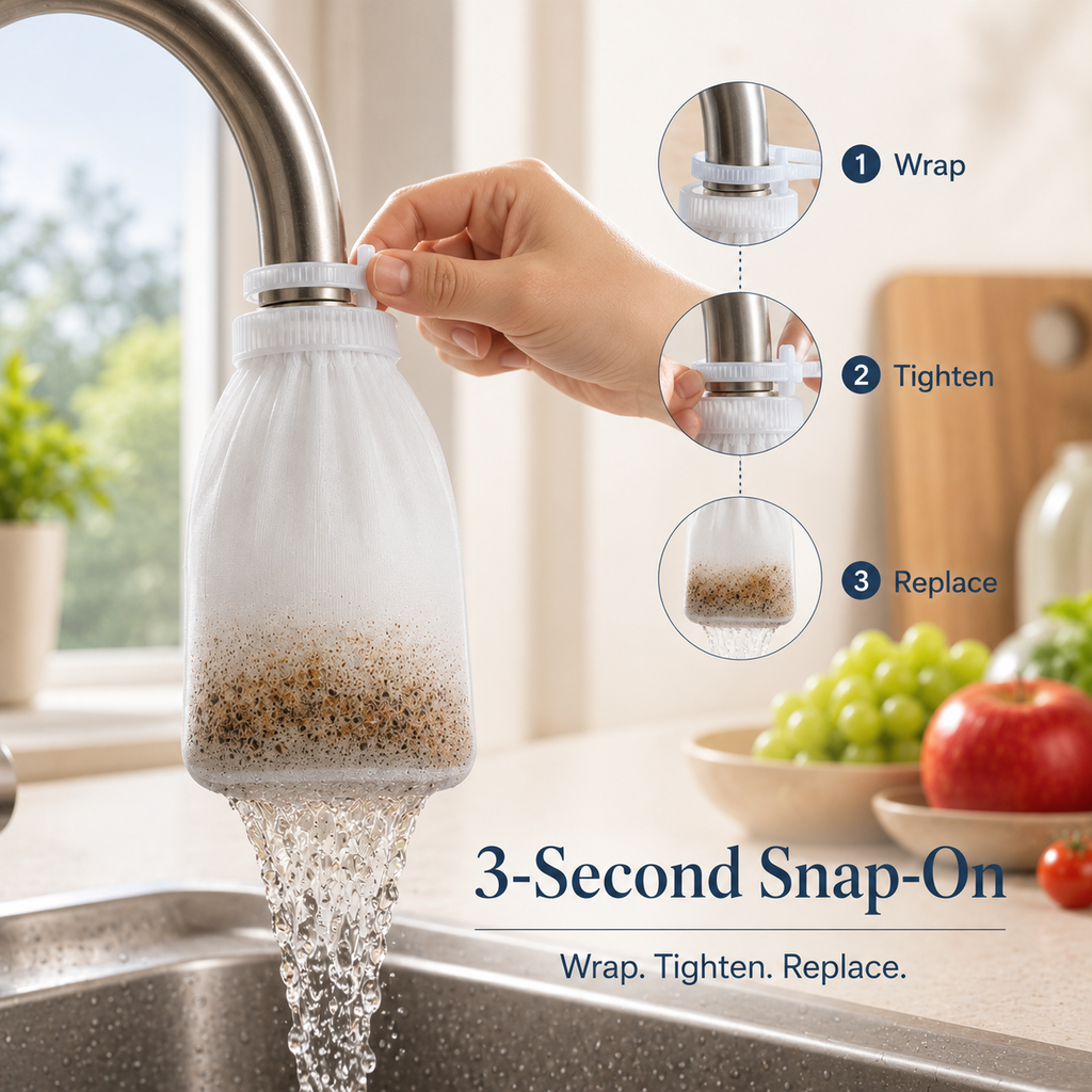 🚰 Universal Cotton Faucet Filter Bags