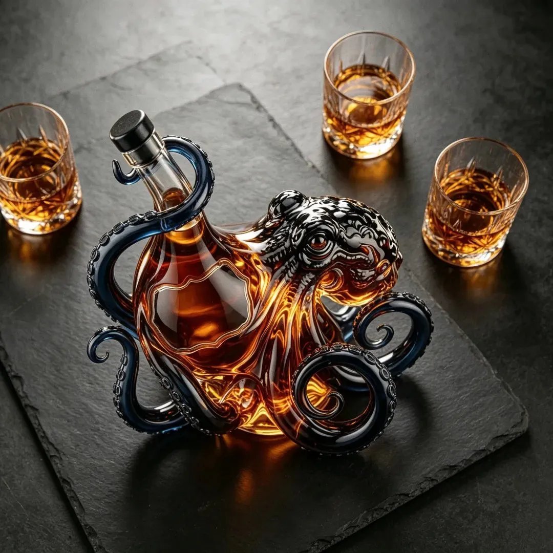 🎁Rum Edition 3D Octopus Bottle 🐙🥃