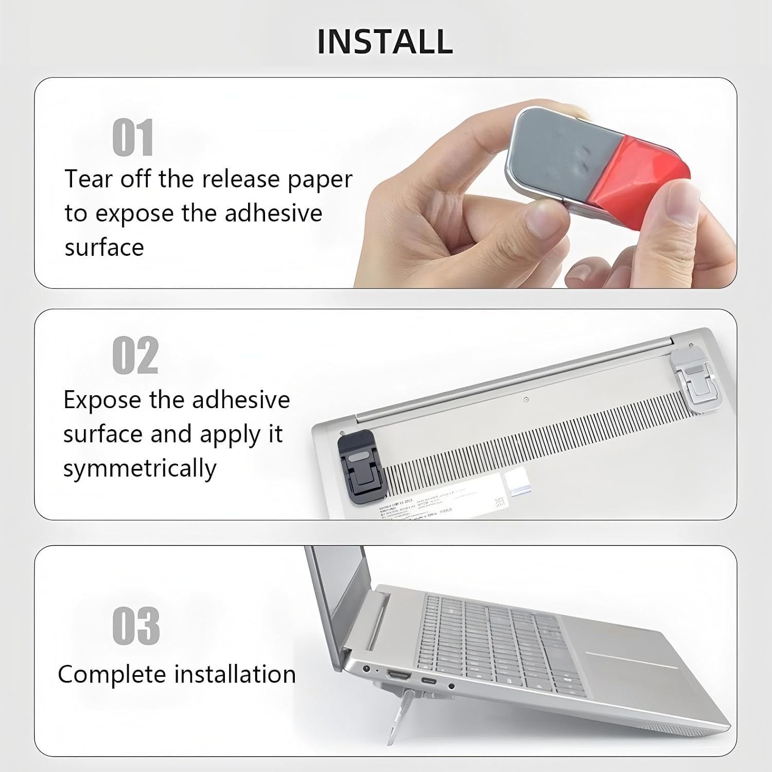 2 Pcs Zinc Alloy Foldable Laptop Stand