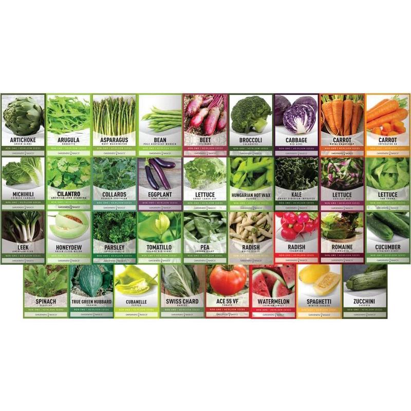 Ultimate Survival Seed Kit: 140 Varieties for Self-Sufficient Gardens & Food Storage Home Planting Open Pollinated Seeds Premium Lawn Seeds