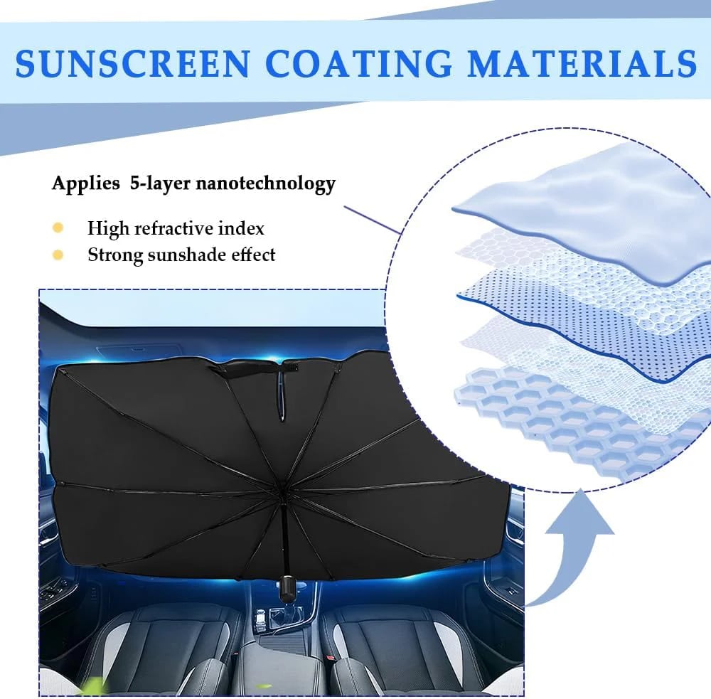 🔥Limited-time offer - 2026 Upgraded Car Windshield Sun Shade Umbrella