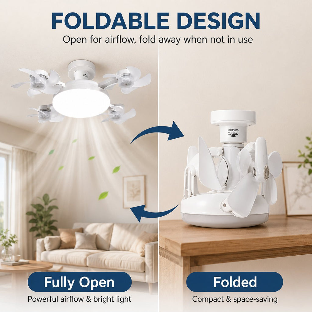 🔥LAST DAY SALE 49% OFF-💡🌀 2-in-1 Energy-Saving Fan Light|Cool Air + Soft Light in One