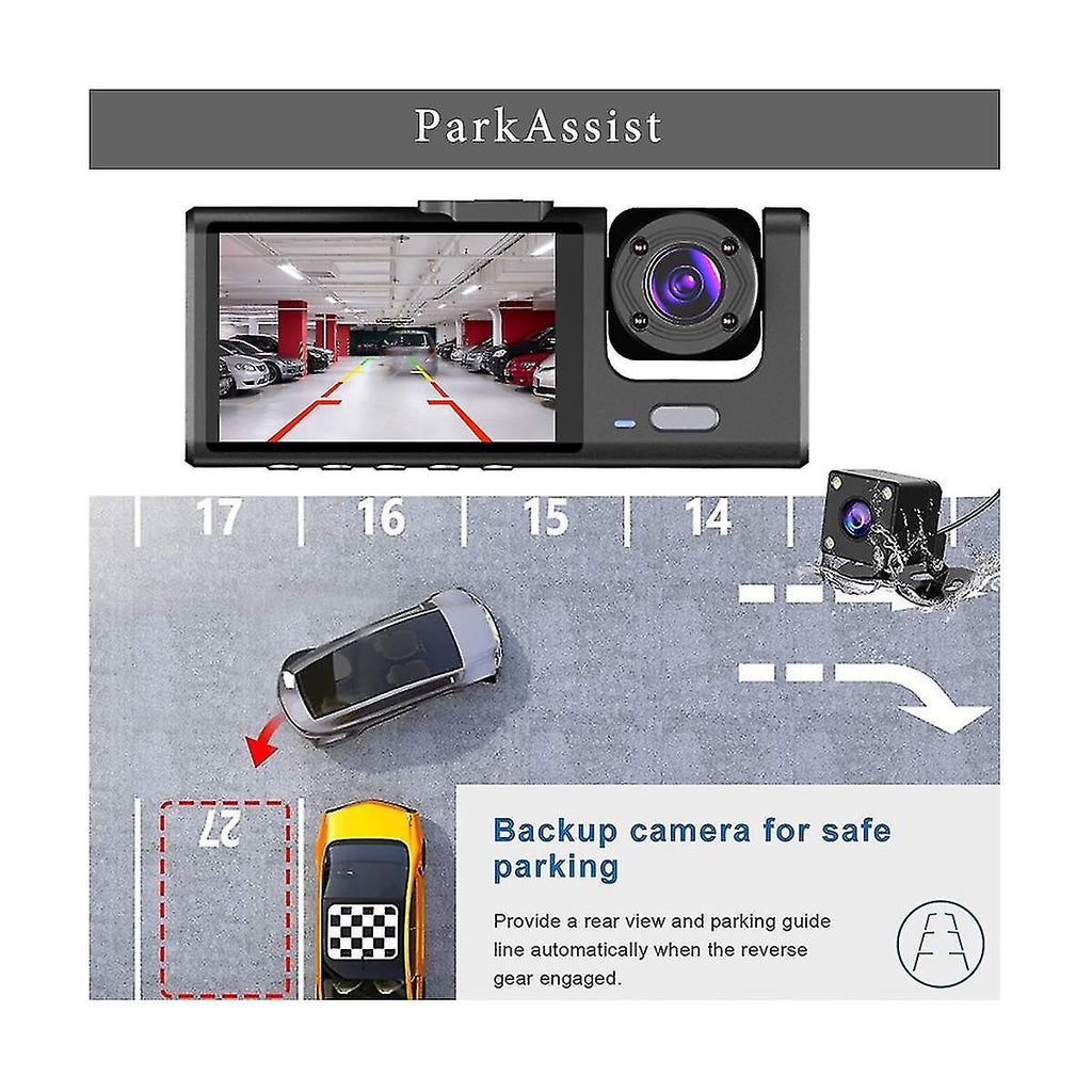 2-Inch Screen Wifi Link 1080P HD Dashcam with Night Vision 2 or 3 Lenses📸