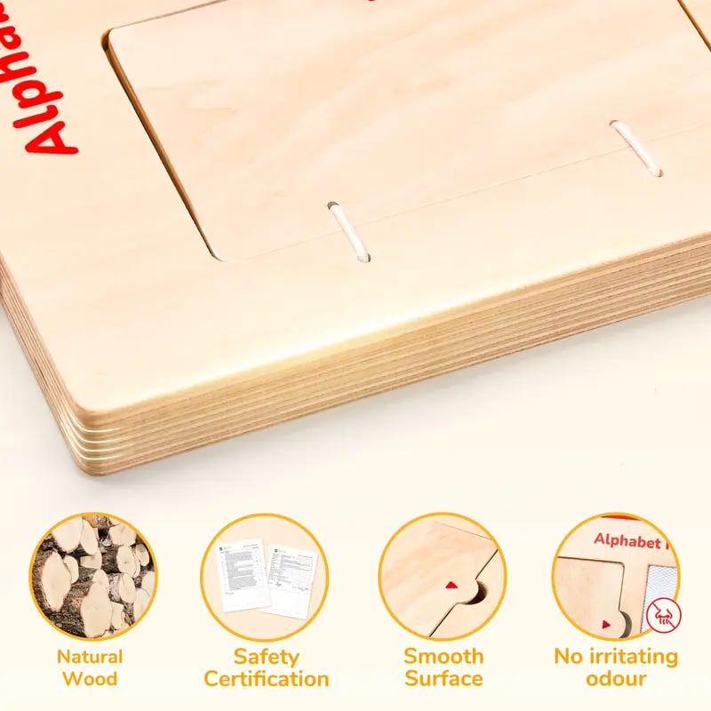 ✍️Wooden Alphabet & Number Tracing Board | Visual Learning Tools & Complete Set