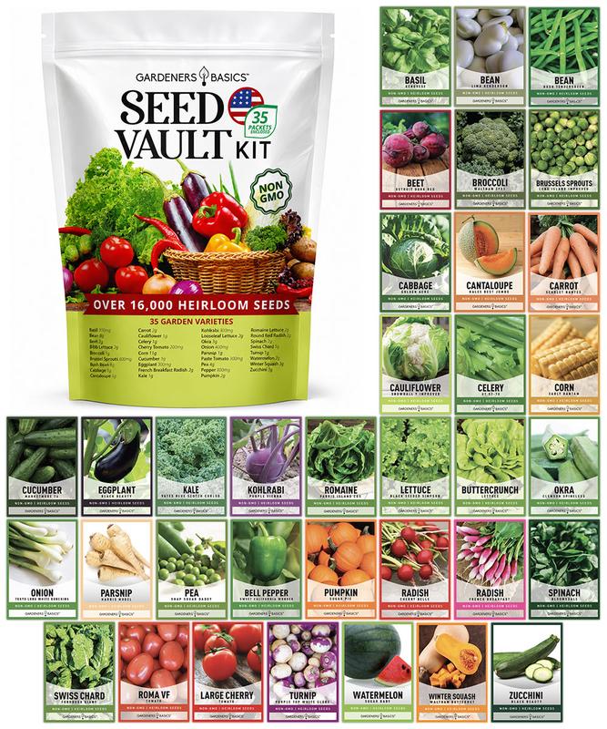 Ultimate Survival Seed Kit: 140 Varieties for Self-Sufficient Gardens & Food Storage Home Planting Open Pollinated Seeds Premium Lawn Seeds