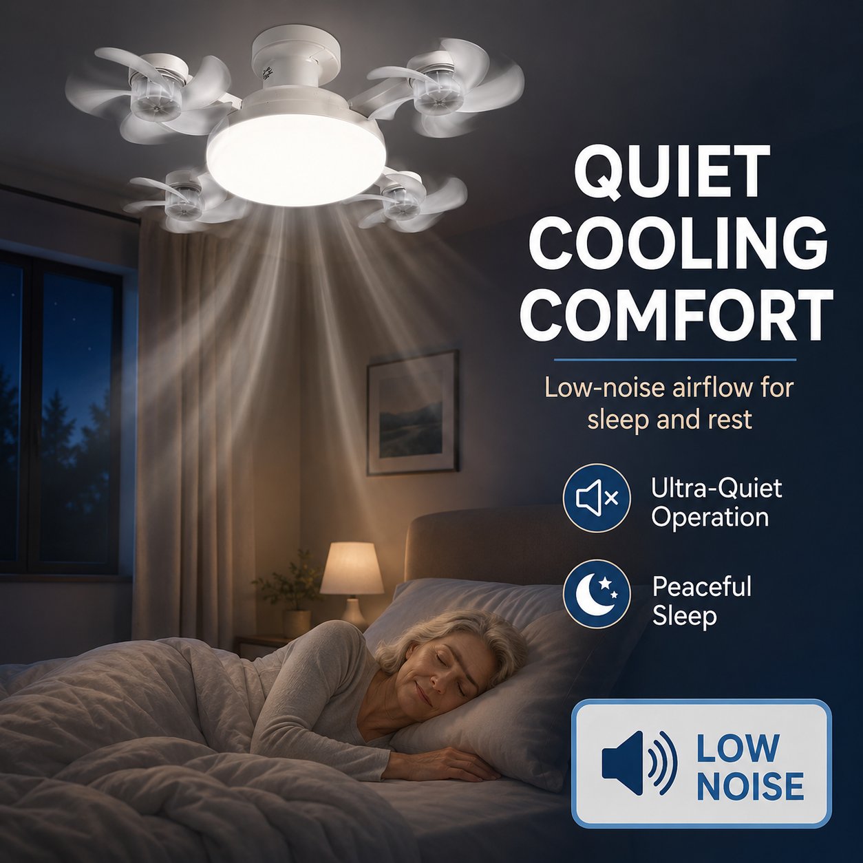 🔥LAST DAY SALE 49% OFF-💡🌀 2-in-1 Energy-Saving Fan Light|Cool Air + Soft Light in One