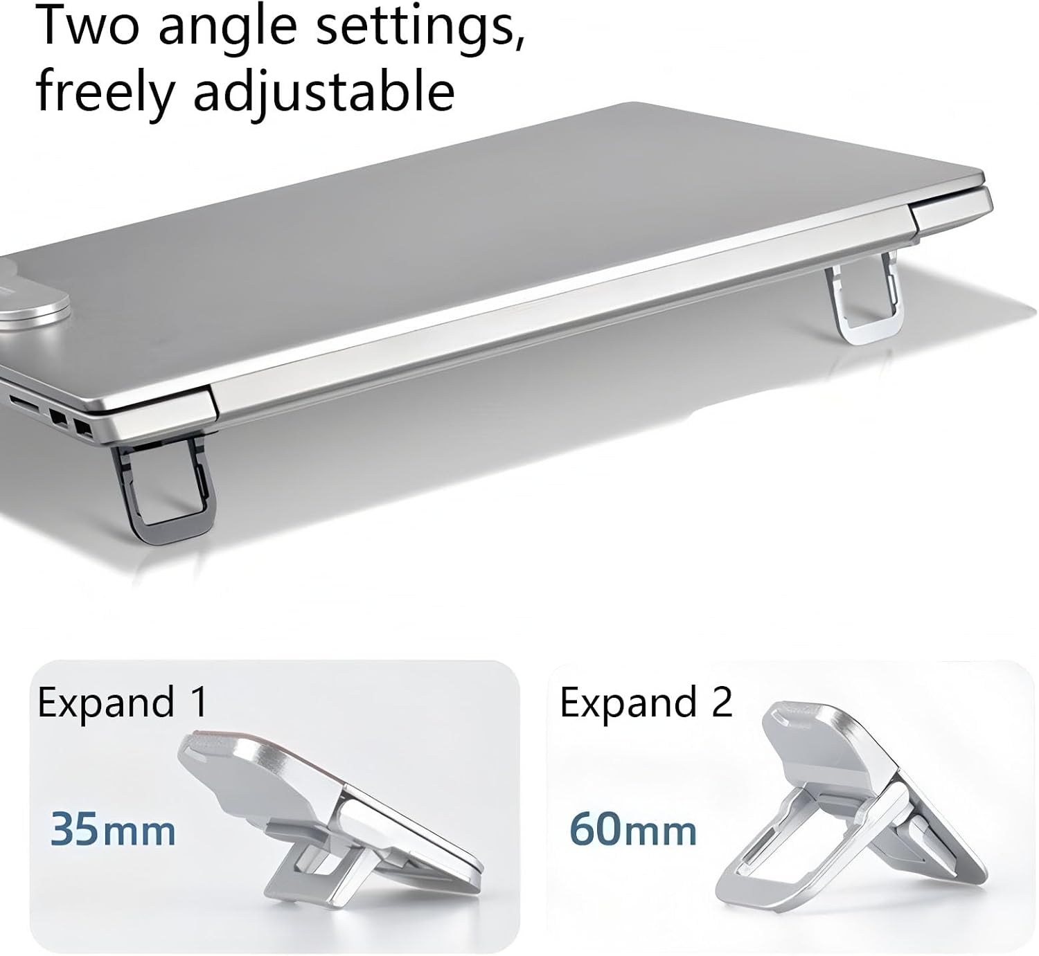 2 Pcs Zinc Alloy Foldable Laptop Stand