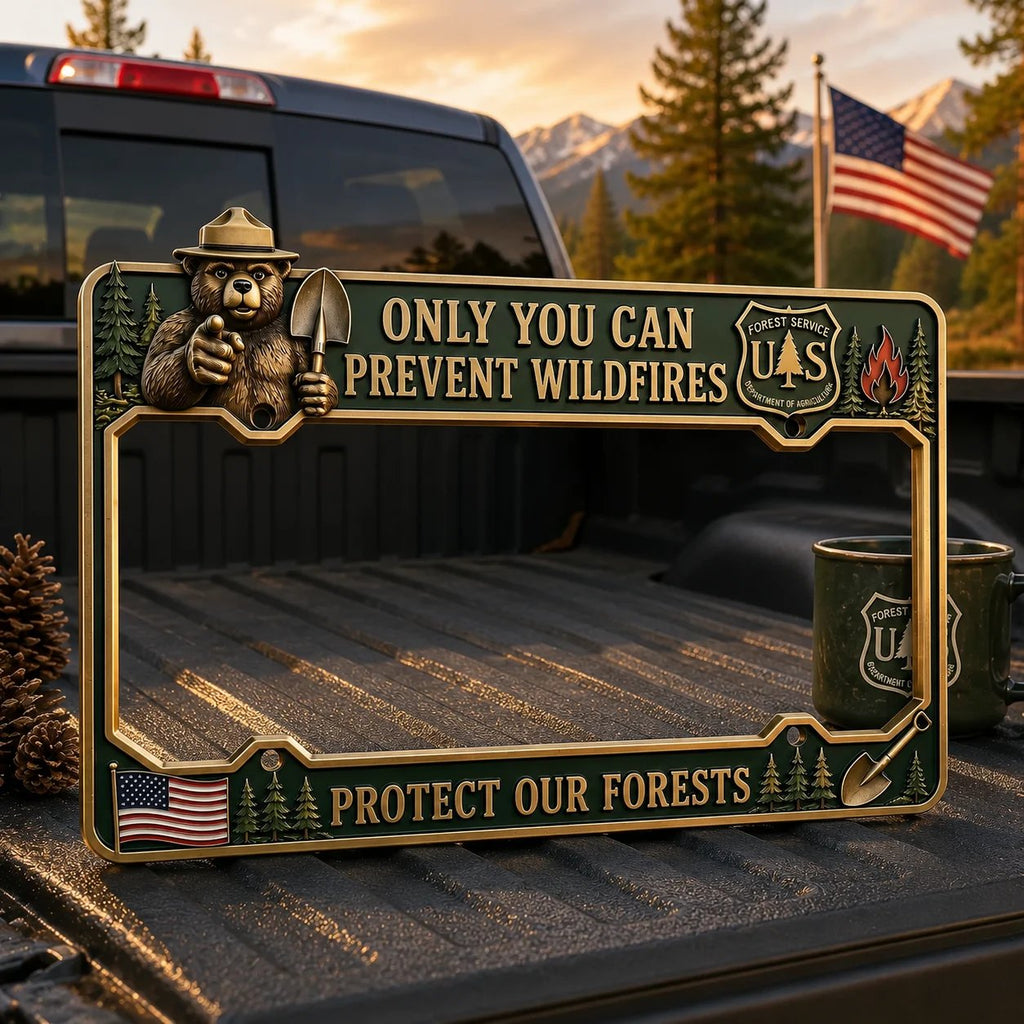 🐻USFS Only You Can Prevent Wildfires License Plate Frame🌲