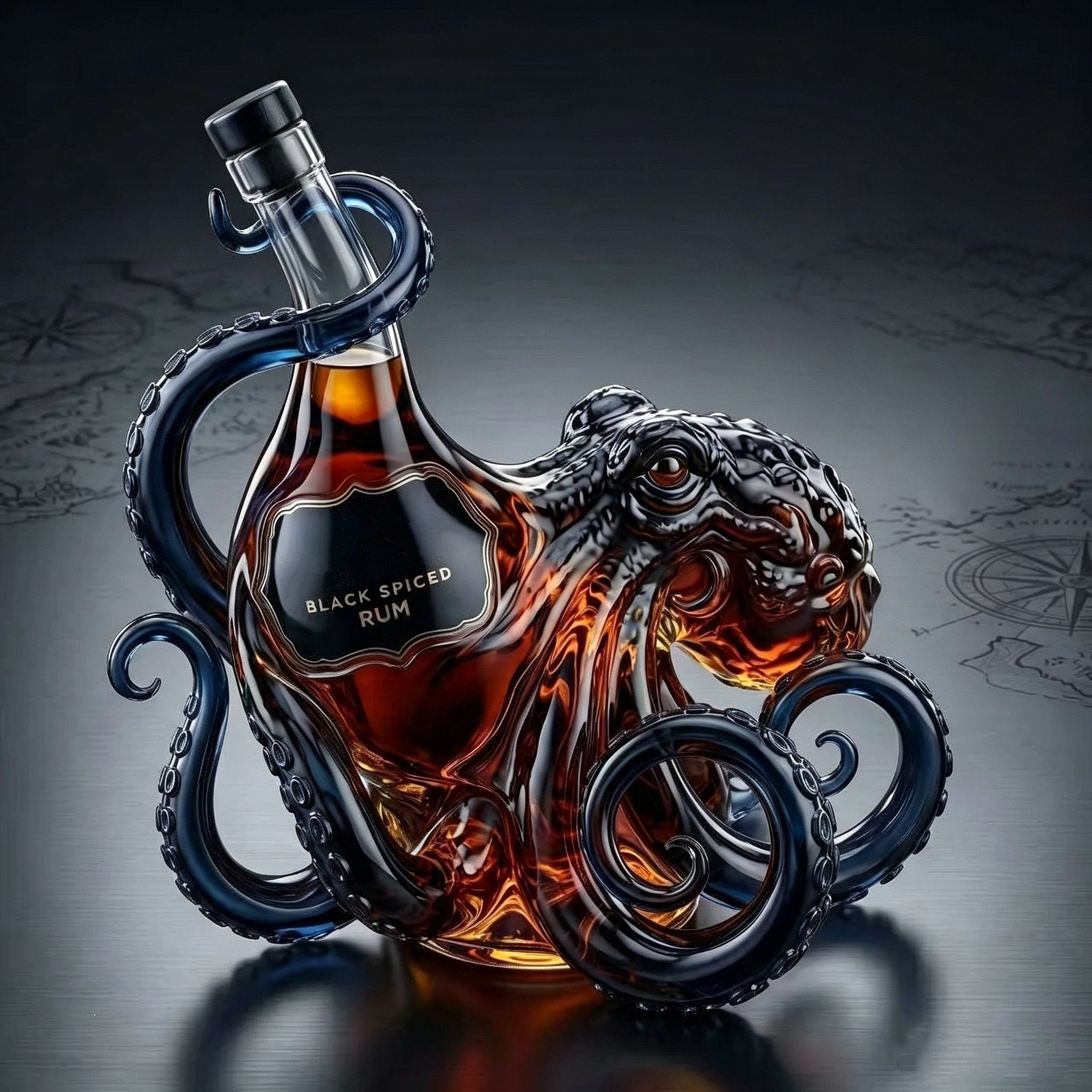 🎁Rum Edition 3D Octopus Bottle 🐙🥃