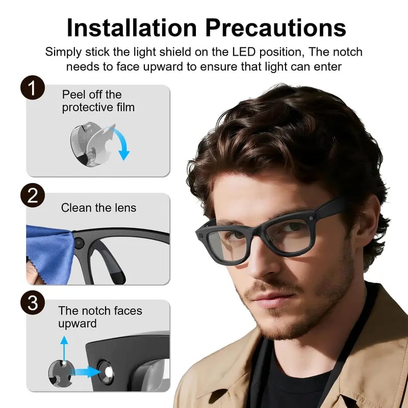 Smart Glasses LED Blocker Stickers – Discreet Privacy and Light Control