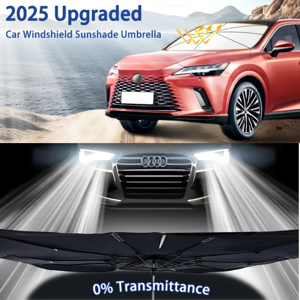 🔥Limited-time offer - 2026 Upgraded Car Windshield Sun Shade Umbrella