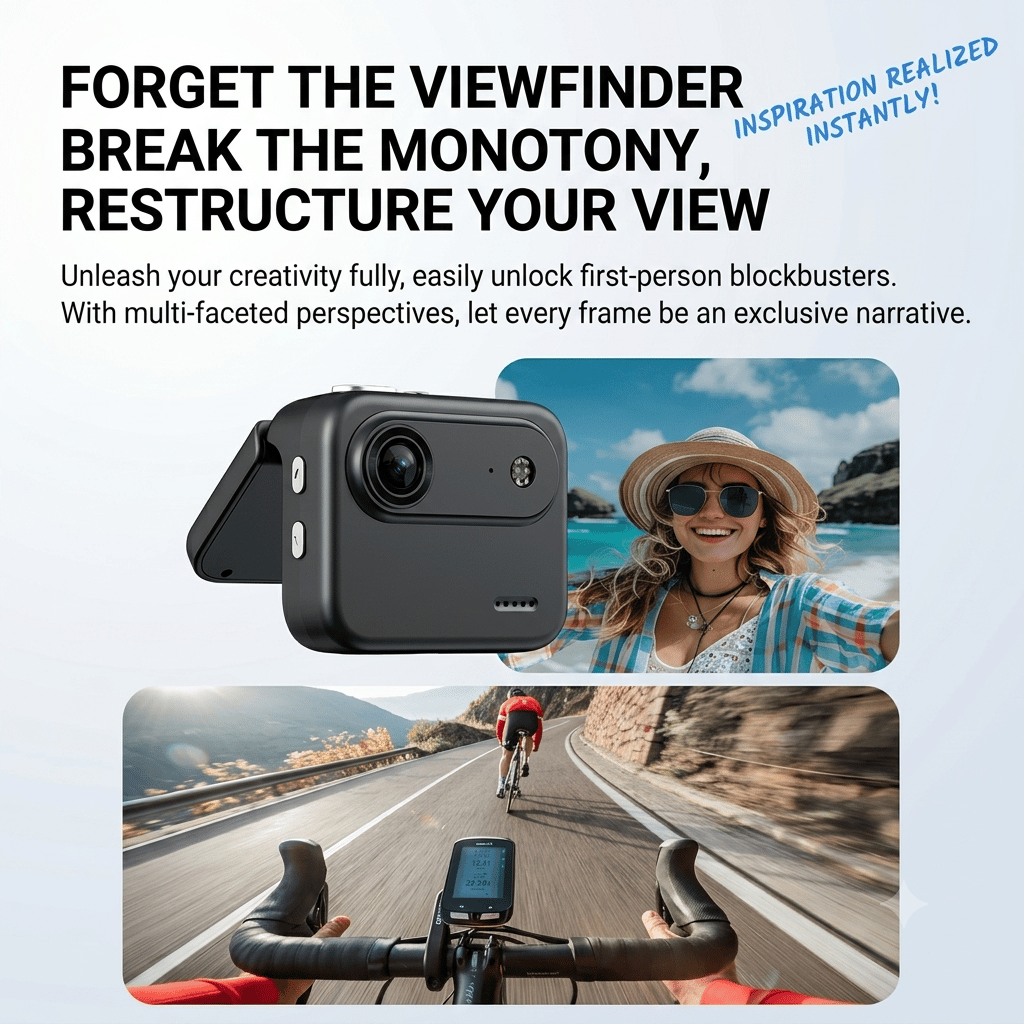 🎥 Tiny 4K Action Camera: Ultra-Lightweight Wearable POV Recorder with FlowState Stabilization – Magnetic Mounting System & Waterproof Design for Vlogging & Adventures 🌍