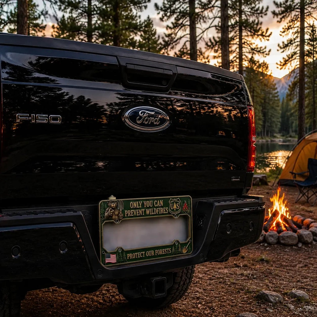 🐻USFS Only You Can Prevent Wildfires License Plate Frame🌲