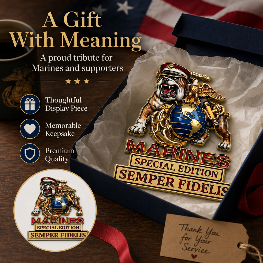 Marines Corps Special Edition Metal Car Emblem – Semper Fidelis Tribute Badge 🇺🇸🦅