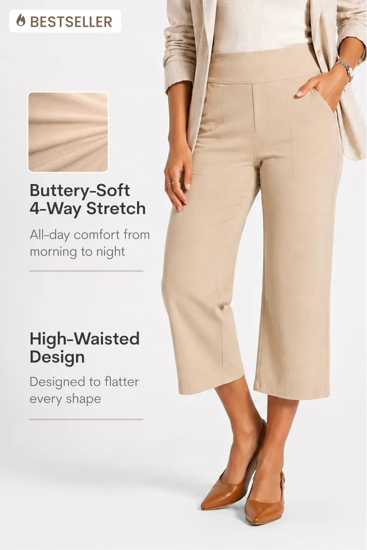Comfort Stretch Smart Capri Pants | High Rise & All-Day Comfort