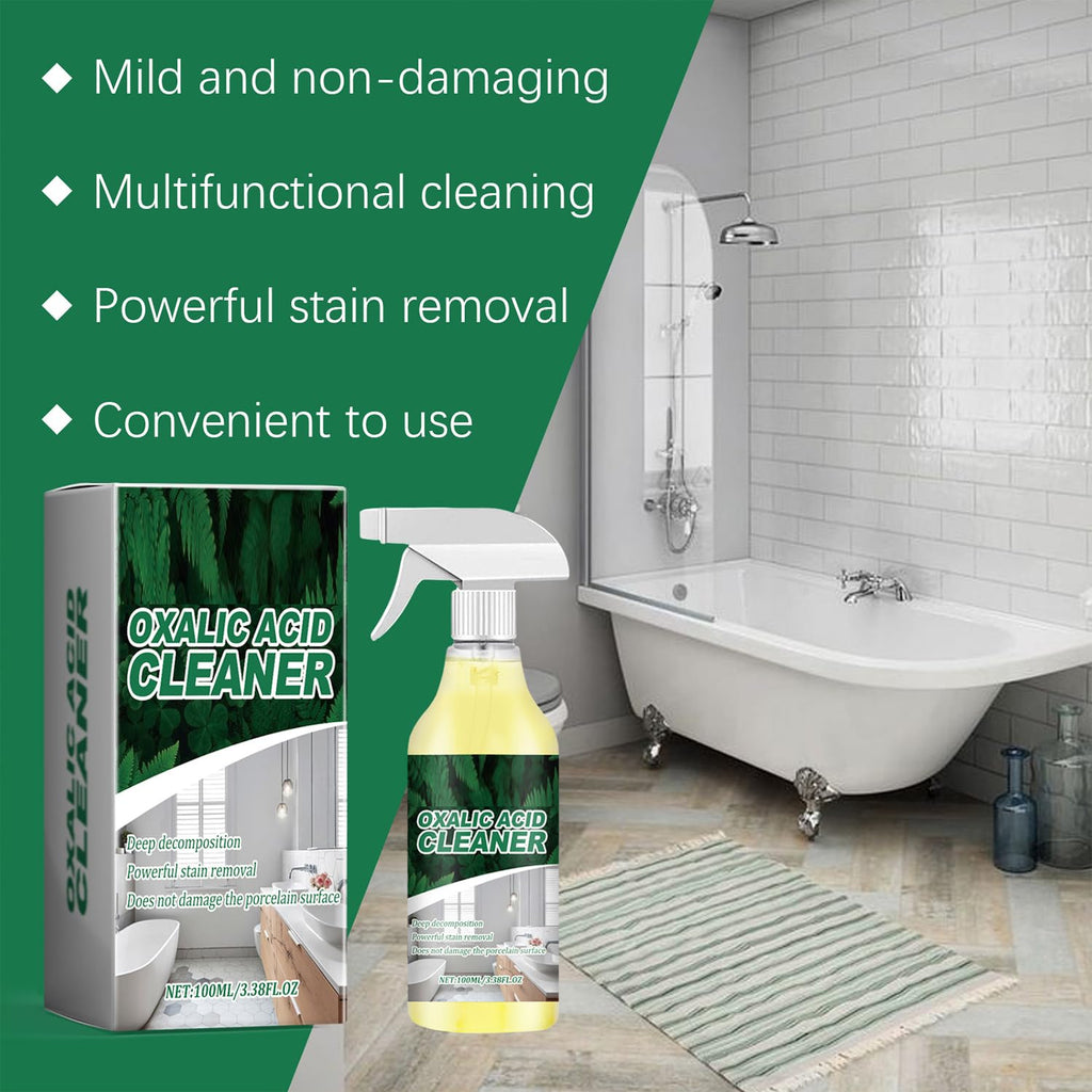 💞50K+ SOLD!💥🔬 【CLEARANCE!】✨✨ Buy 3 Free 2 - 🚽 Oxalic Acid Cleaner, Multipurpose Stain Remover Spray for Bathroom