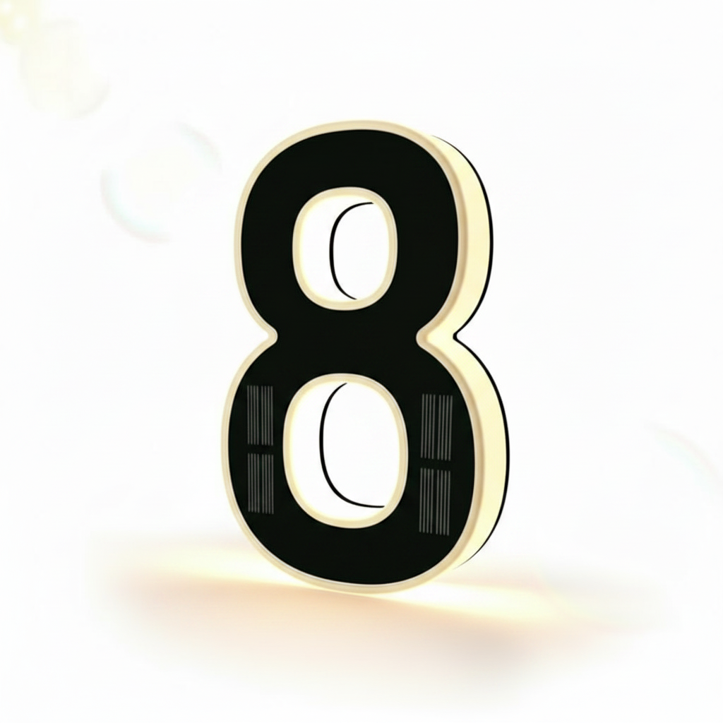 Solar Powered House Address Illuminated Number Signs