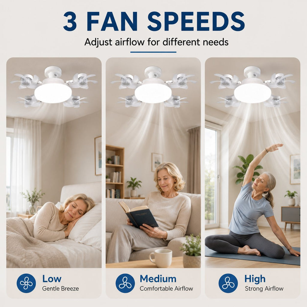 🔥LAST DAY SALE 49% OFF-💡🌀 2-in-1 Energy-Saving Fan Light|Cool Air + Soft Light in One