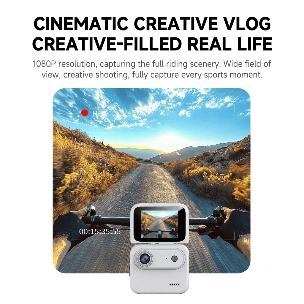 🎥 Tiny 4K Action Camera: Ultra-Lightweight Wearable POV Recorder with FlowState Stabilization – Magnetic Mounting System & Waterproof Design for Vlogging & Adventures 🌍