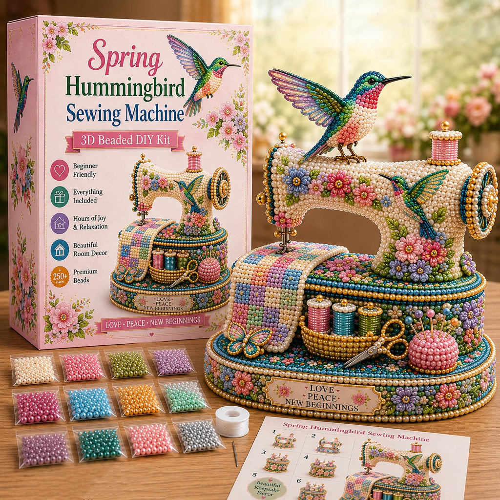 💥LAST DAY SALE 49%OFF💥🌸Spring Hummingbird Sewing Machine 💗 3D Limited Keepsake Edition