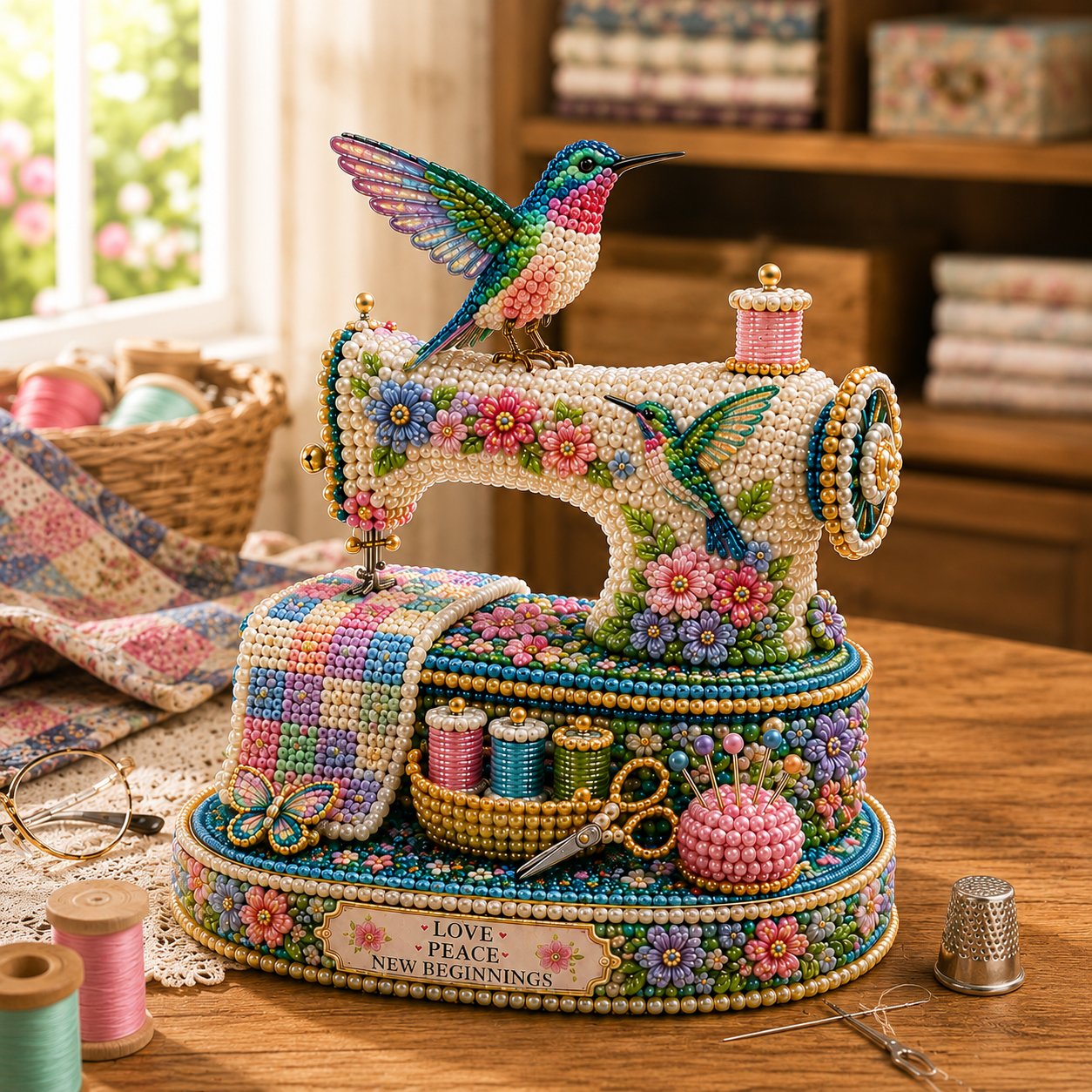 💥LAST DAY SALE 49%OFF💥🌸Spring Hummingbird Sewing Machine 💗 3D Limited Keepsake Edition