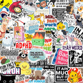 Year-end Promotion  - Set of 130 Pcs Funny Saying Stickers
