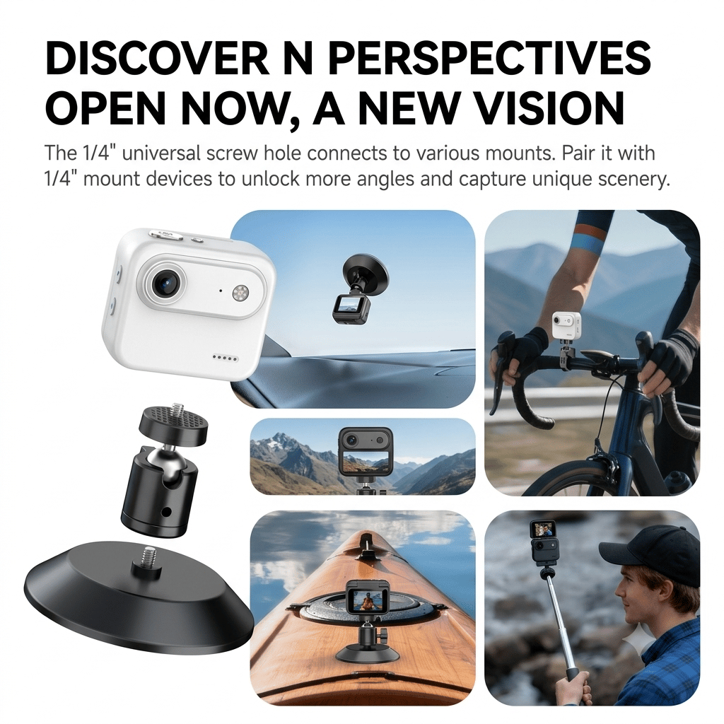 🎥 Tiny 4K Action Camera: Ultra-Lightweight Wearable POV Recorder with FlowState Stabilization – Magnetic Mounting System & Waterproof Design for Vlogging & Adventures 🌍
