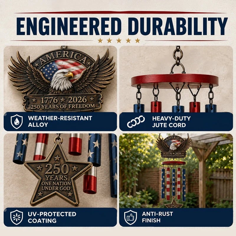 💥Flash Sale - Up To 49% Off ⏰ - 250 Years of FreedomTM Commemorate Wind Chime