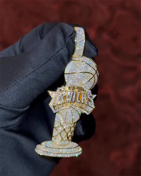 🏆💙Handmade Knicks Championship Trophy Pendant