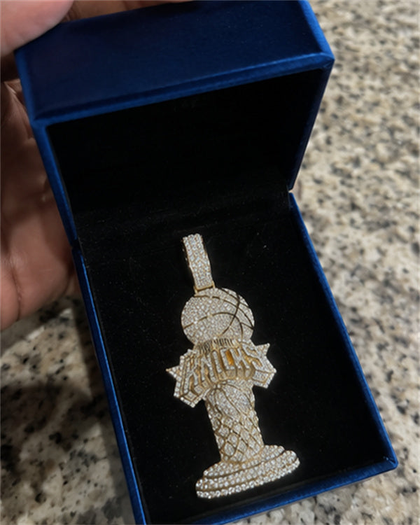 🏆💙Handmade Knicks Championship Trophy Pendant