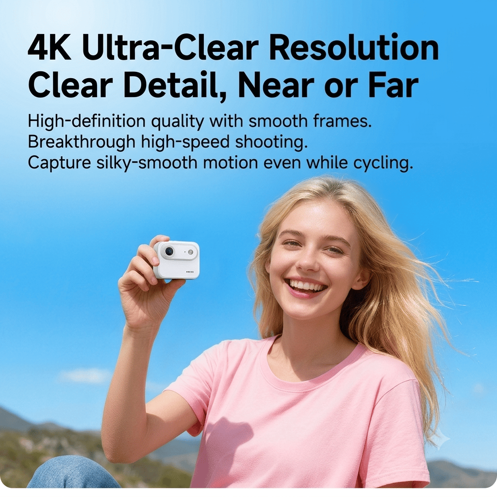 🎥 Tiny 4K Action Camera: Ultra-Lightweight Wearable POV Recorder with FlowState Stabilization – Magnetic Mounting System & Waterproof Design for Vlogging & Adventures 🌍