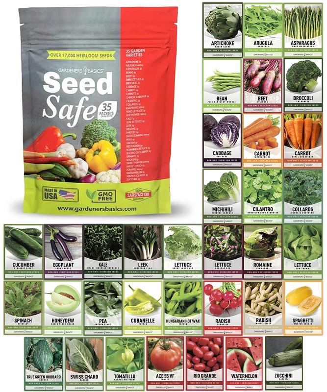 Ultimate Survival Seed Kit: 140 Varieties for Self-Sufficient Gardens & Food Storage Home Planting Open Pollinated Seeds Premium Lawn Seeds