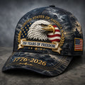✨250 Years of Freedom Eagle Cap | Embroidered Patriotic Vintage Baseball Hat – 1776–2026 American Tribute Edition