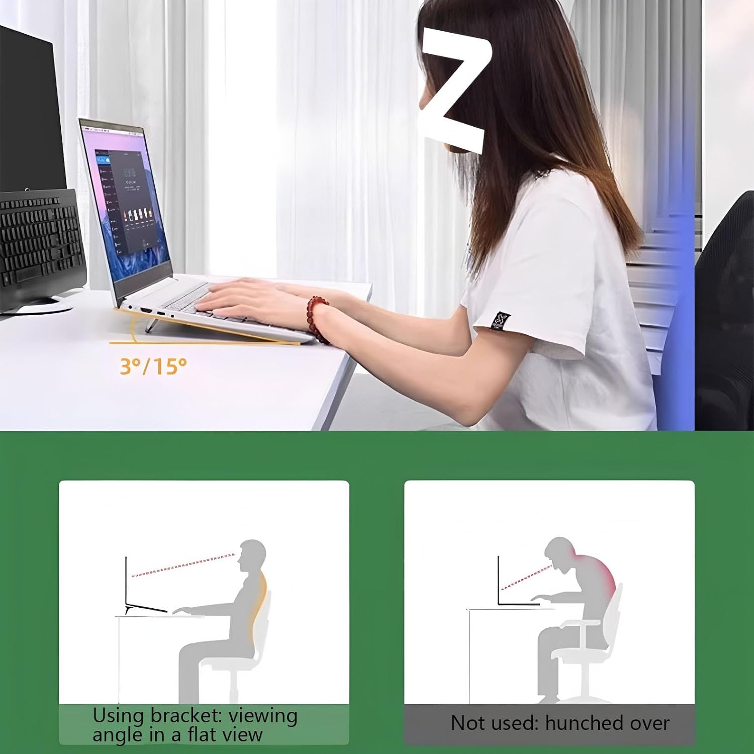 2 Pcs Zinc Alloy Foldable Laptop Stand