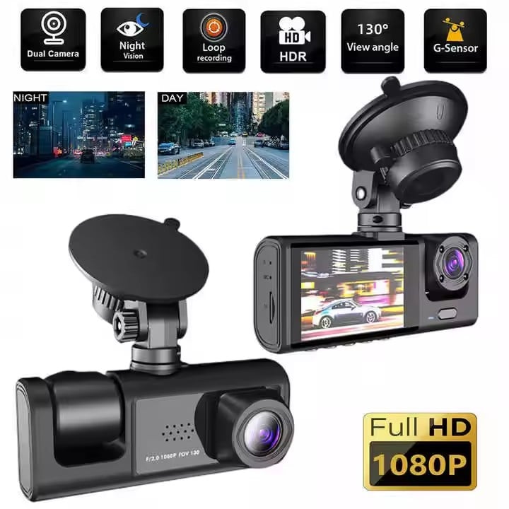 2-Inch Screen Wifi Link 1080P HD Dashcam with Night Vision 2 or 3 Lenses📸