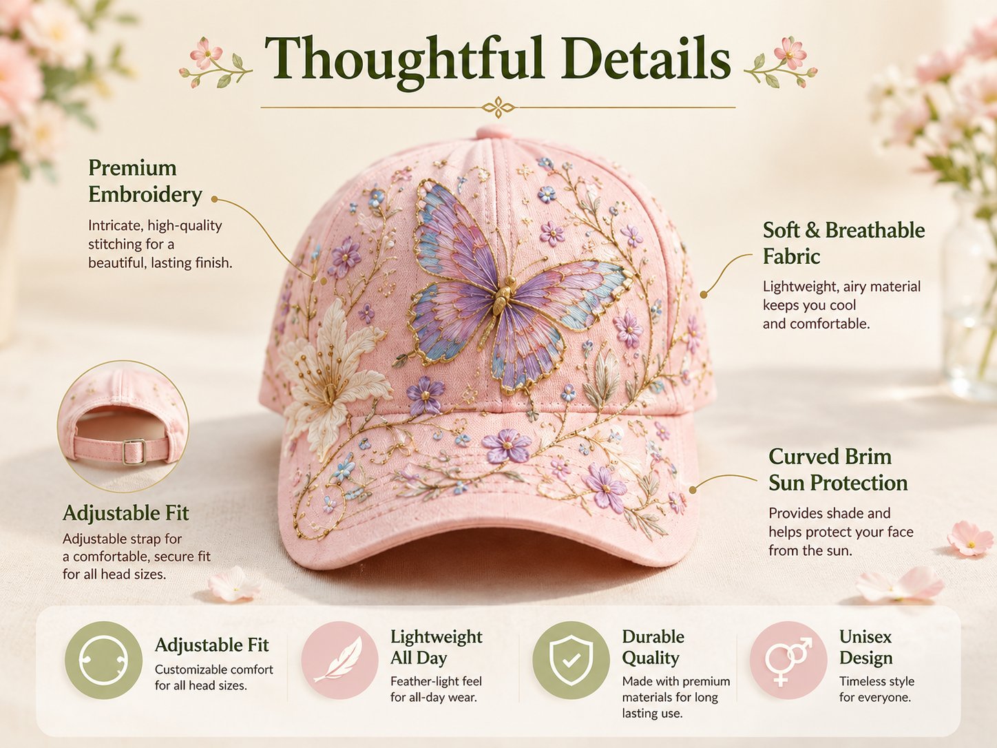 🔥49% OFF 🌸🌿 Garden Morning Cap (✨2026 Limited Edition)