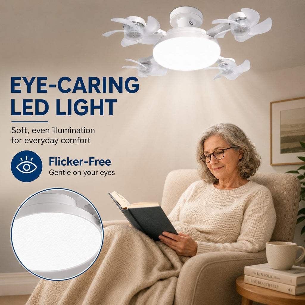 🔥LAST DAY SALE 49% OFF-💡🌀 2-in-1 Energy-Saving Fan Light|Cool Air + Soft Light in One