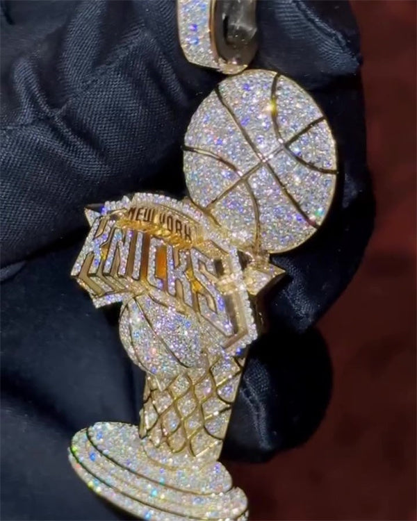 🏆💙Handmade Knicks Championship Trophy Pendant