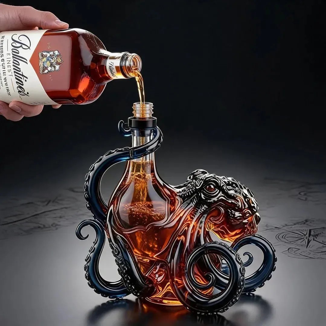 🎁Rum Edition 3D Octopus Bottle 🐙🥃