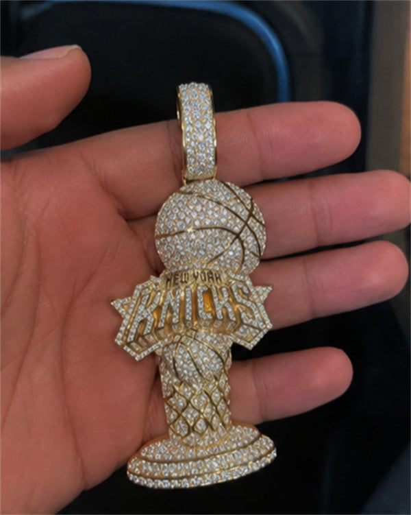 🏆💙Handmade Knicks Championship Trophy Pendant
