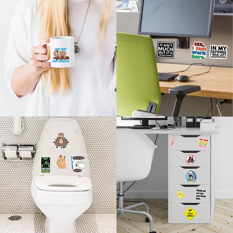 Year-end Promotion  - Set of 130 Pcs Funny Saying Stickers