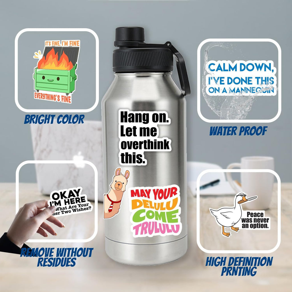 Year-end Promotion  - Set of 130 Pcs Funny Saying Stickers