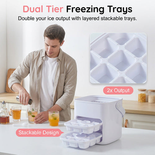 Portable Press Type Ice Bucket